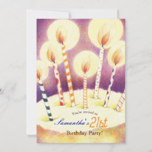 Convite Festa de aniversário de 21 anos de Velas Chic Bril