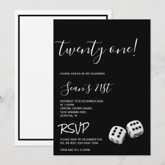 Convite Festa de aniversário de 21 anos do Casino do Homem