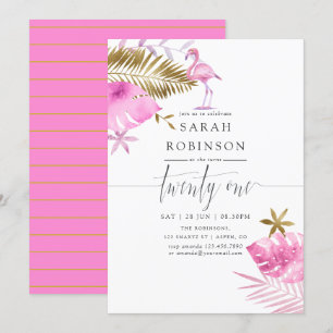 Convite Festa de Aniversário de 21 Anos do Flamingo Tropic