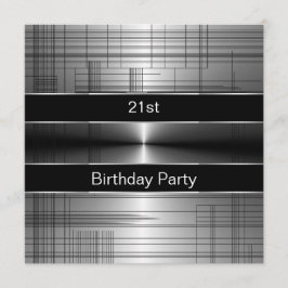 Convite Festa de Aniversário de 21 Anos do Homem com Listr