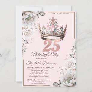 Convite Festa de Aniversário de 25 anos da Princesa Coroa