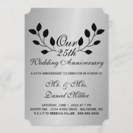 Convite Festa de Aniversário de 25 Anos de Casamento Convi