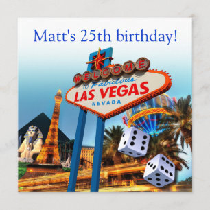 Convite Festa de Aniversário de 25 anos em Las Vegas