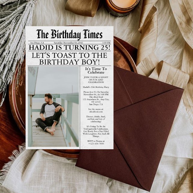 Convite Festa de aniversário de 25 de Fotografia Diária Ún (Criador carregado)