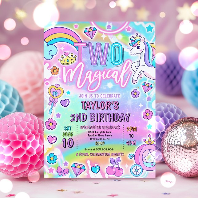 Convite Festa de Aniversário de 2 anos da Princesa de Cont (Criador carregado)