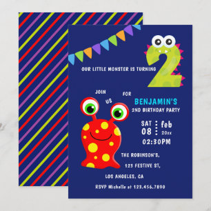 Convite Festa de Aniversário de 2 Anos do Pequeno Menino M