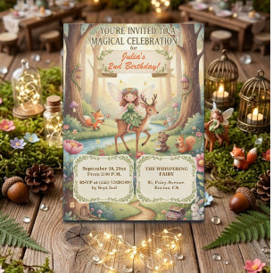 Convite Festa de Aniversário de 2 Anos Floresta Senhora Fa
