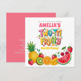 Convite Festa de Aniversário de 2 anos Two-tti Fruity