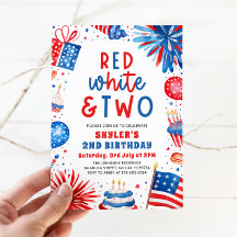 Festa de Aniversário de 2 anos Vermelho, Branco e