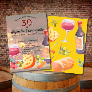 Convite Festa de Aniversário de 30 anos com Degustação de