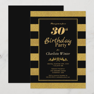 Convite Festa de aniversário de 30 anos com faixa de luz