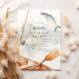 Convite Festa de Aniversário de 30 Anos com Tema de Pesca