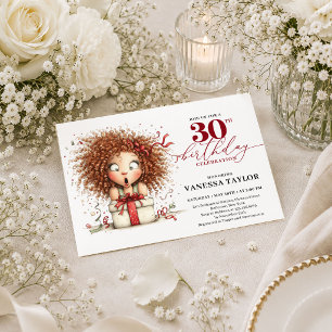 Convite Festa de Aniversário de 30 Anos da Mulher Excêntri