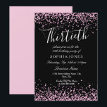 Convite Festa de aniversário de 30 anos das Meninas Cinzen<br><div class="desc">Festa de aniversário de 30 anos das Meninas Rosa Negra</div>