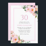 Convite Festa de aniversário de 30 anos das Mulheres Flora<br><div class="desc">Sonhos Felizes Mulheres Florais aniversário de 30 anos Convite de festas Também temos muitos outros convites e coleções.</div>