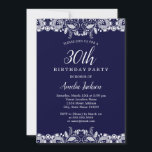 Convite Festa de aniversário de 30 anos do Marinho de Lace<br><div class="desc">Mais bonito Convites de Aniversário na Loja Little Bayleigh!</div>
