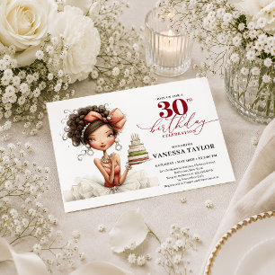Convite Festa de Aniversário de 30 anos engraçada para mul