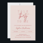 Convite Festa de aniversário de 30 anos LOLA Fale 30 Para<br><div class="desc">A coleção Lola exude elegância moderna com suas linhas elegantes e tipografia contemporânea. Seus tons femininos são lindamente balanceados com uma afirmação ousada,  fazer-a uma escolha ideal para a noiva vivaz e moderna.</div>