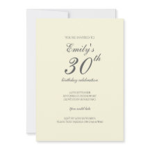 Festa de Aniversário de 30 anos Moderna e Elegante