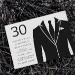 Convite Festa de aniversário de 30 anos Preto<br><div class="desc">Convite de festas de aniversário de 30 anos de Ajuste Preto Ver coleção correspondente em Niche e Nest Store Muitos obrigados</div>