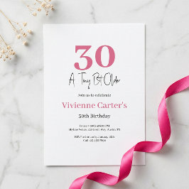 Convite Festa de Aniversário de 30 Anos Rosa Um Pouco Mais