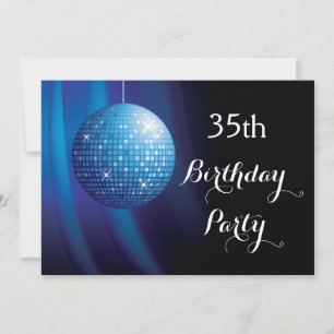 Convite Festa de Aniversário de 35 Anos Glamurosa Bola de