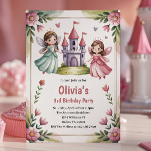 Convite Festa de Aniversário de 3 anos da Princesa Fada Fo