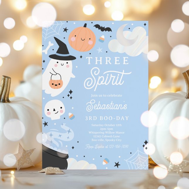 Convite Festa de aniversário de 3 anos de Fantasma de Hall (Criador carregado)