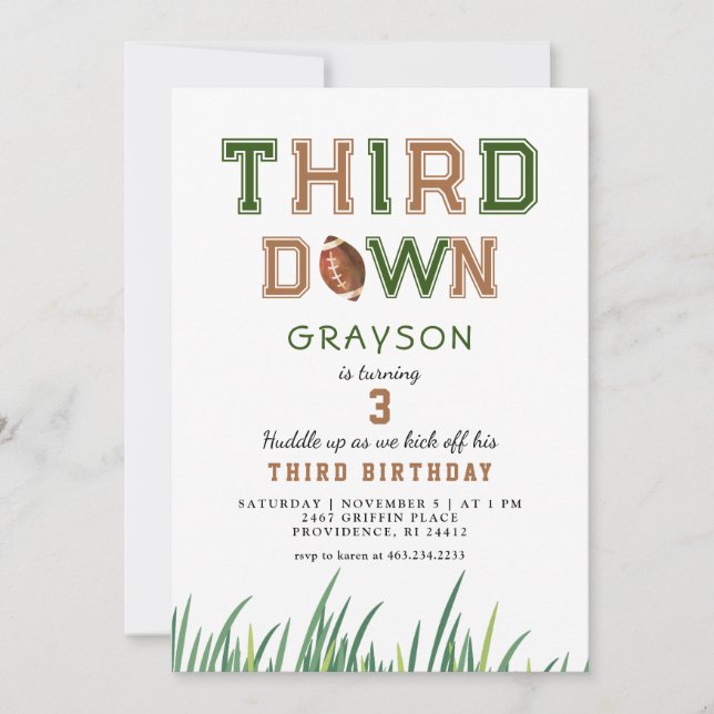 Convite Festa de aniversário de 3 anos de Futebol do Huddl (Frente)