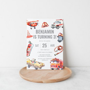 Convite Festa de aniversário de 3 anos do Bombeiros de Eme