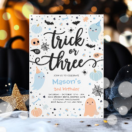 Convite Festa De aniversário de 3 anos Ghost Do Halloween