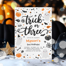 Convite Festa De aniversário de 3 anos Ghost Do Halloween