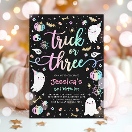 Convite Festa De aniversário de 3 anos Ghost Do Halloween