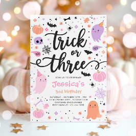 Convite Festa De aniversário de 3 anos Ghost Do Halloween