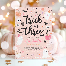 Convite Festa De aniversário de 3 anos Ghost Do Halloween