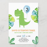 Festa de aniversário de 3 anos Rex Dinossaur