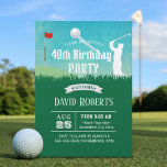 Convite Festa de aniversário de 40 anos ao ar livre de gol<br><div class="desc">Vamos Jogue Golfe Lá Fora Convites de festas aniversário de 40 anos.</div>