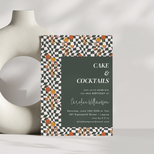 Convite Festa de aniversário de 40 anos da placa de verifi (Criador carregado)