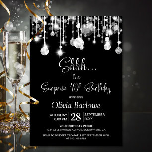 Convite Festa de aniversário de 40 anos da Surpresa Branca