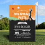 Convite Festa de aniversário de 40 anos de Adultos do Tema<br><div class="desc">Vamos Jogue Golfe Lá Fora Convites de festas aniversário de 40 anos.</div>