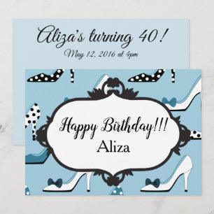 Convite Festa de aniversário de 40 anos de Altos Cores Az