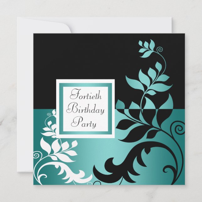 Convite Festa de aniversário de 40 anos de Mulheres Negras (Frente)