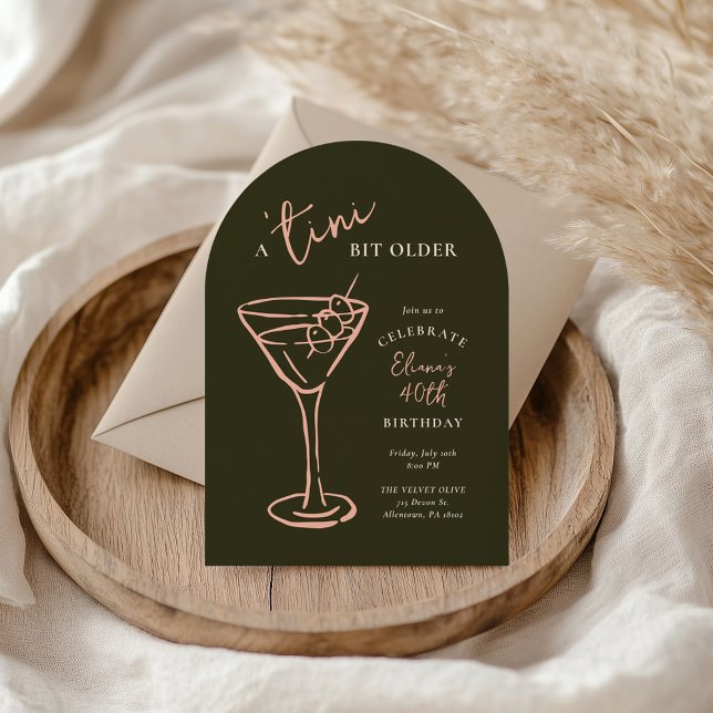 Convite Festa de aniversário de 40 anos de Tini Bit Antigo (Criador carregado)