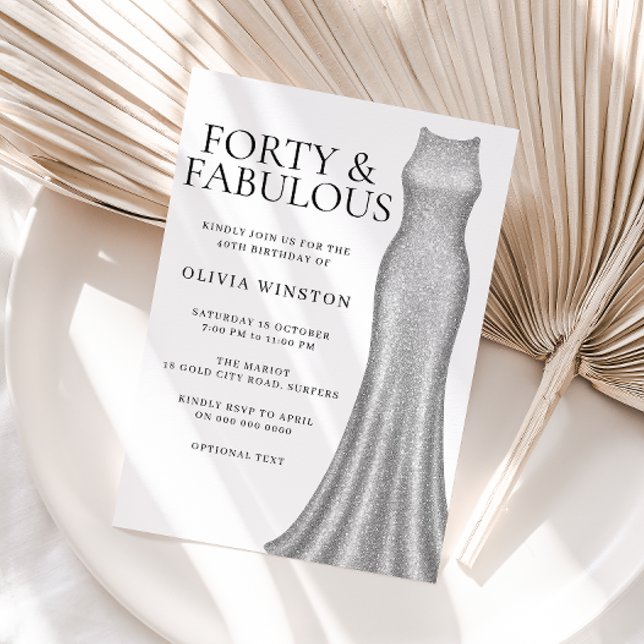 Convite Festa de aniversário de 40 anos de Vestidos de Pra (Criador carregado)