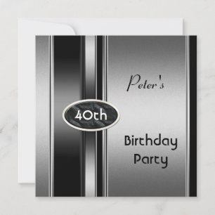 Convite Festa de Aniversário de 40 Anos do Homem Prata Met