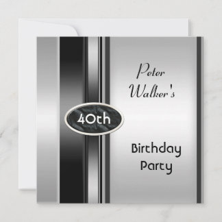 Convite Festa de Aniversário de 40 Anos do Homem Prata Met