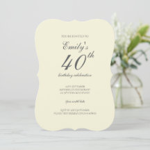Festa de Aniversário de 40 anos Moderna Elegante C