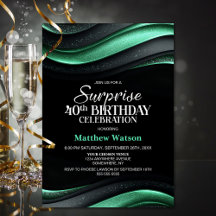 Festa de Aniversário de 40 anos Surpresa Preta e V