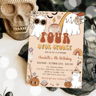 Convite Festa de Aniversário de 4 anos de Fantasma Bonito