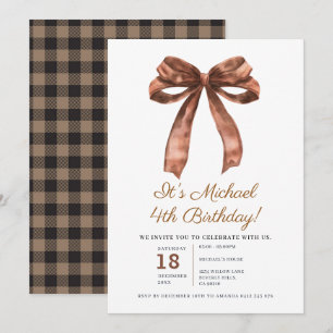 Convite Festa de Aniversário de 4 Anos do Menino Coquete c